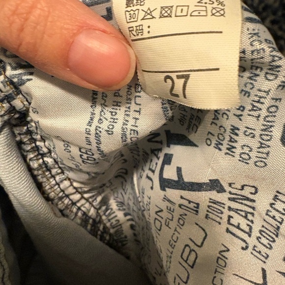 Fubu Jeans Light Blue Wash Denim Wide Leg Y2K Style, Size‎ 27 - Picture 3 of 3